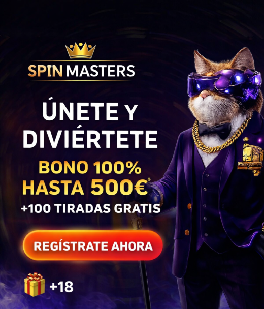 Regístrate en SpinMasters Casino en 1 minuto